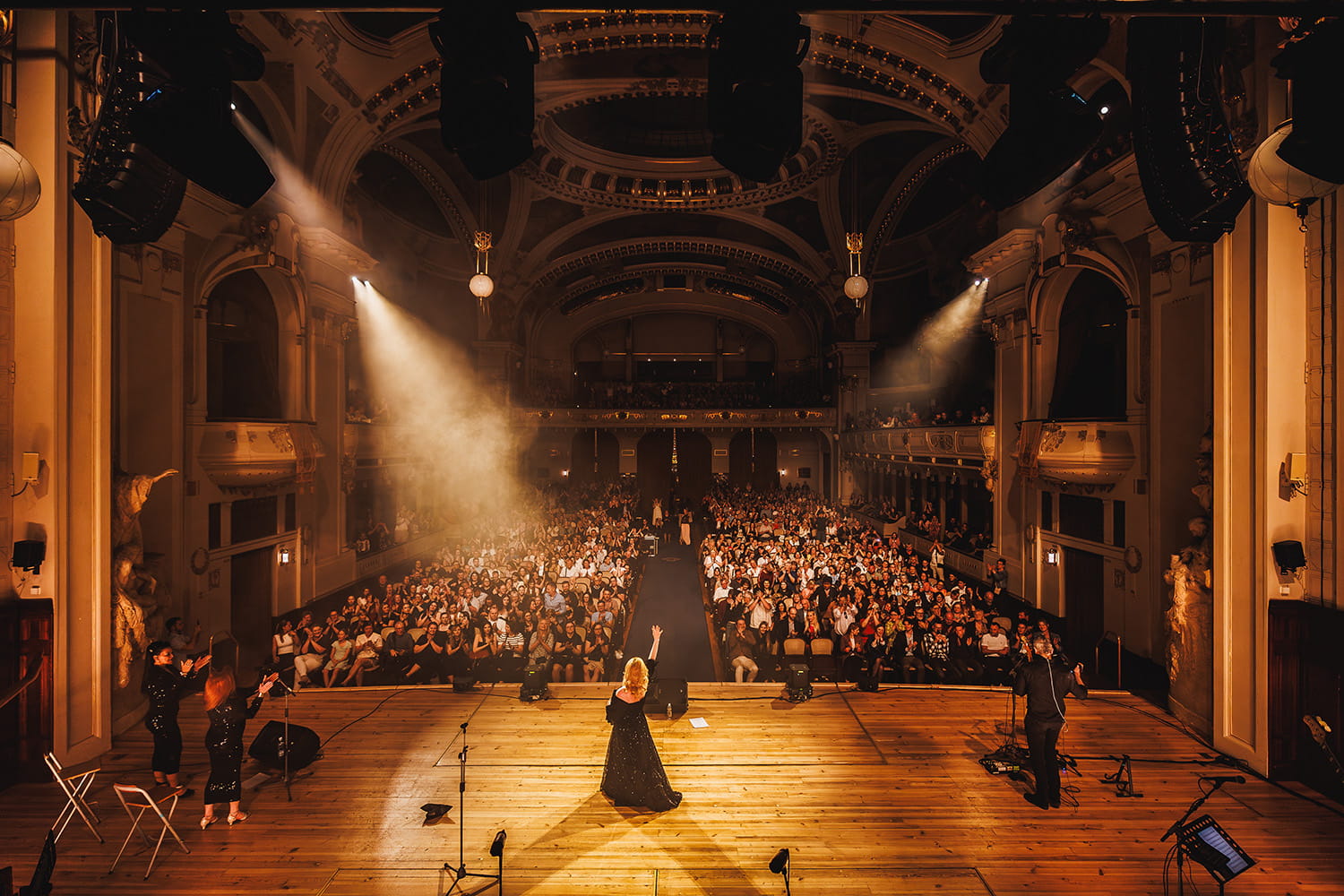 Natalie Black performing live on stage